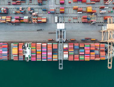 global supply chain container ship