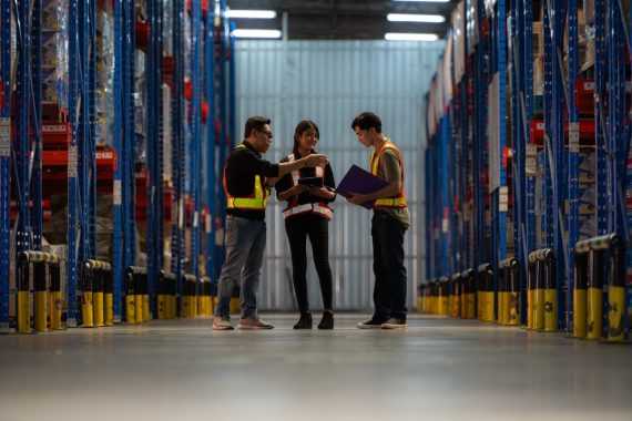 Warehouse Employees Inspecting