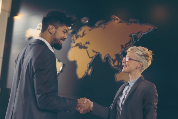 Global Map Business People